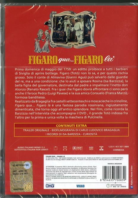 Figaro qua... Figaro là (DVD) di Carlo Ludovico Bragaglia - DVD - 2