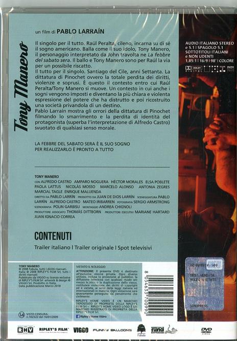 Tony Manero (DVD) di Pablo Larrain - DVD - 2