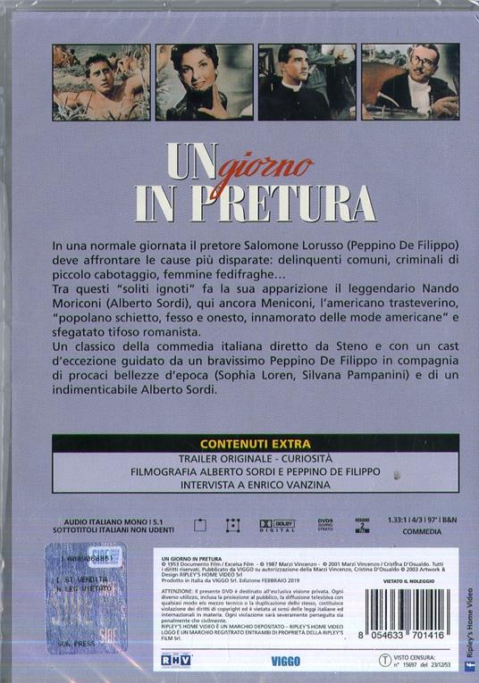 Un giorno in pretura (DVD) di Steno - DVD - 2