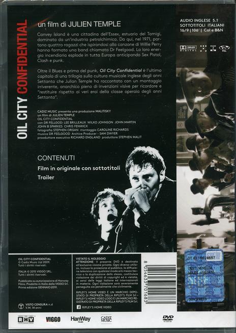 Oil City Confidential (DVD) di Lee Brilleaux,Wilko Johnson,John Martin,John B. Sparkes,Christopher Fenwick,Will Birch,Michael Craig,Andy Gill,Richard Hell,Jools Holland,Glen Matlock,Alison Moyet,Jake Riviera,Joe Strummer - DVD - 2