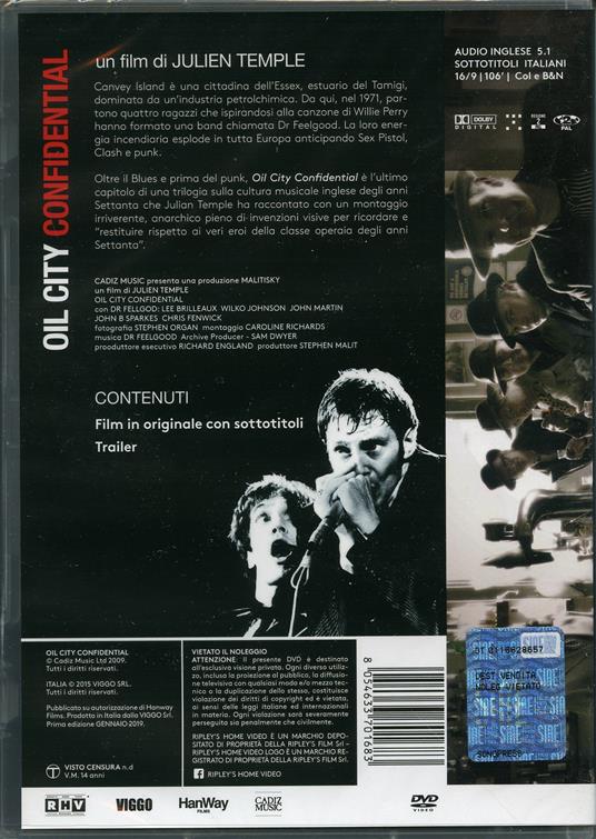 Oil City Confidential (DVD) di Lee Brilleaux,Wilko Johnson,John Martin,John B. Sparkes,Christopher Fenwick,Will Birch,Michael Craig,Andy Gill,Richard Hell,Jools Holland,Glen Matlock,Alison Moyet,Jake Riviera,Joe Strummer - DVD - 2