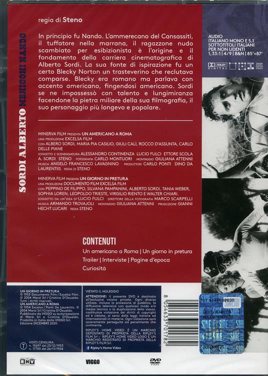 Un americano a roma - Un giorno in pretura. Special Edition (2 DVD) di Steno (Stefano Vanzina) - DVD - 2