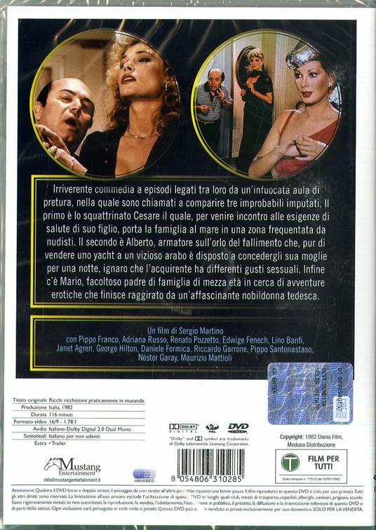 Ricchi, ricchissimi... praticamente in mutande (DVD) di Sergio Martino - DVD - 2