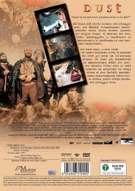 Dust (DVD) di Milcho Manchevski - DVD - 2