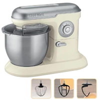 1200W Impastatrice Planetaria Robot da Cucina 6 Velocità Regolabili con Ciotola in Acciaio Inossidabile da 5 Litri Delgeo Impastatrice da Cucina Nero 