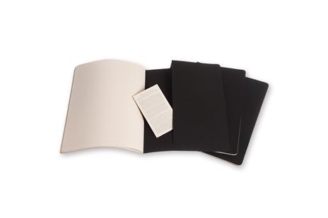 Quaderno Cahier Journal Moleskine XXL a righe nero. Black. Set da 3 - 4