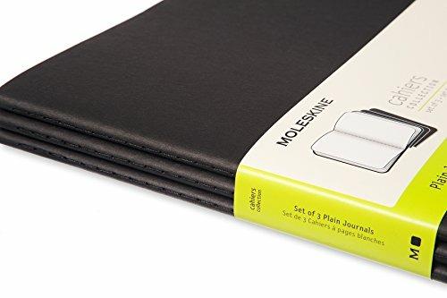 Set da 3 quaderni taccuini Cahier Journal Moleskine XXL, pagine bianche. Nero - 5