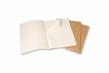 Quaderno Cahier Journal Moleskine XXL a righe beige. Kraft Brown. Set da 3 - 2