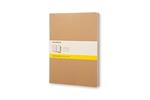 Quaderno Cahier Journal Moleskine XXL a quadretti beige. Kraft Brown. Set da 3