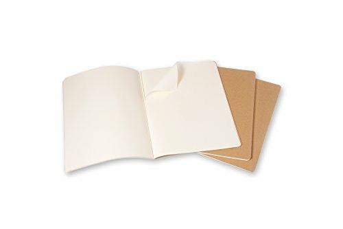 Quaderno Cahier Journal Moleskine XXL a pagine bianche beige. Kraft Brown. Set da 3 - 2