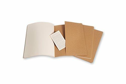 Quaderno Cahier Journal Moleskine XXL a pagine bianche beige. Kraft Brown. Set da 3 - 4