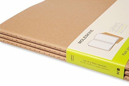 Quaderno Cahier Journal Moleskine XXL a pagine bianche beige. Kraft Brown. Set da 3 - 5