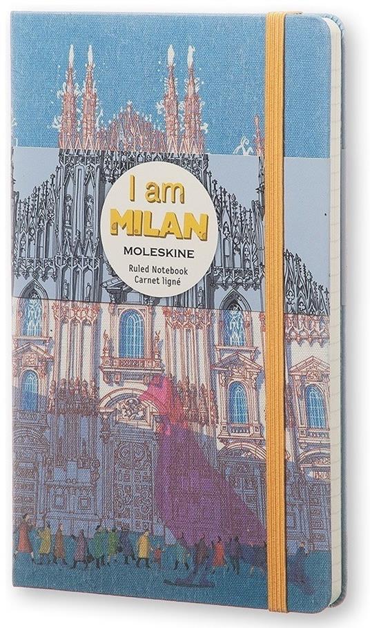 Taccuino Moleskine I Am Milan Limited Edition large a righe