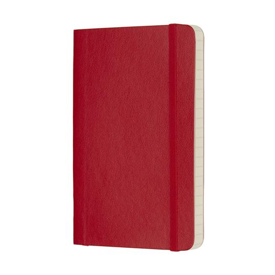 Taccuino Moleskine pocket a righe copertina morbida rosso. Scarlet Red - 2