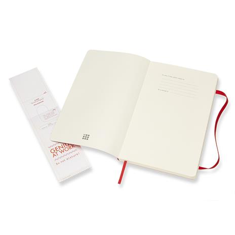 Taccuino Moleskine large a righe copertina morbida rosso. Scarlet Red - 3