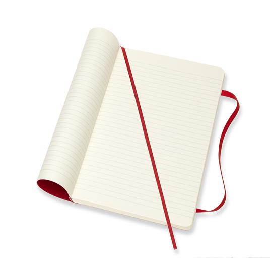 Taccuino Moleskine large a righe copertina morbida rosso. Scarlet Red - 4