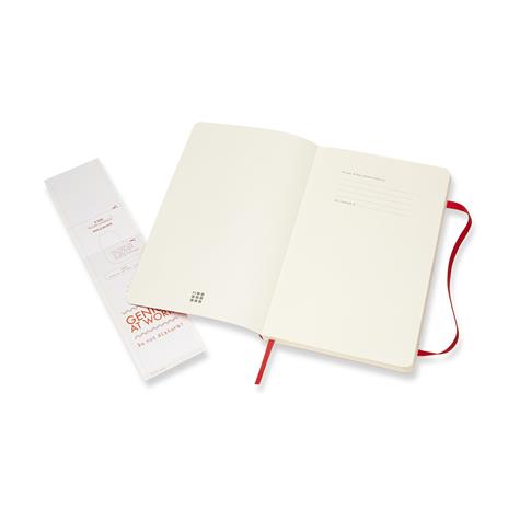 Taccuino Moleskine large a pagine bianche copertina morbida rosso. Scarlet Red - 3