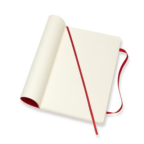 Taccuino Moleskine large a pagine bianche copertina morbida rosso. Scarlet Red - 4
