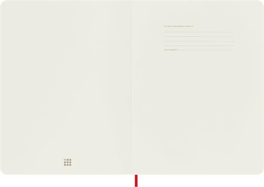 Taccuino Moleskine XL a righe copertina morbida rosso. Scarlet Red - 2