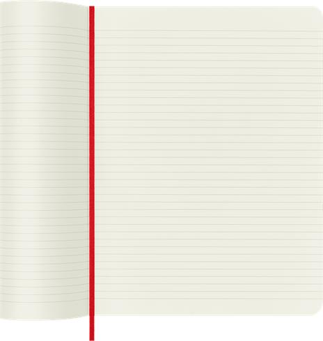 Taccuino Moleskine XL a righe copertina morbida rosso. Scarlet Red - 3