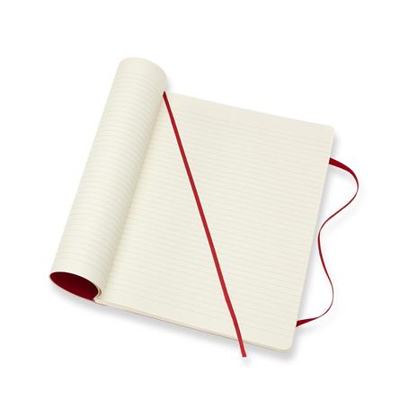 Taccuino Moleskine XL a righe copertina morbida rosso. Scarlet Red - 4