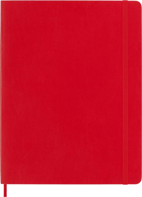 Taccuino Moleskine XL a pagine bianche copertina morbida rosso. Scarlet Red
