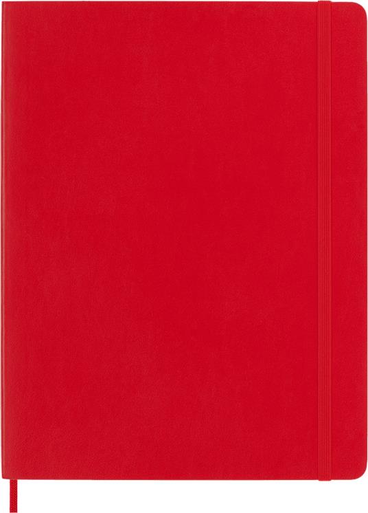 Taccuino Moleskine XL a pagine bianche copertina morbida rosso. Scarlet Red