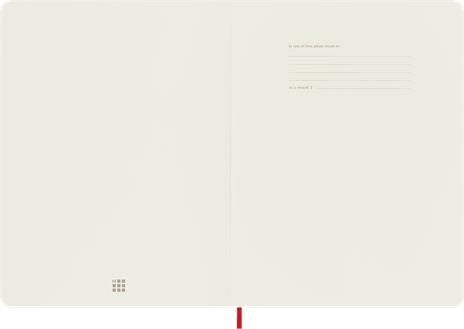 Taccuino Moleskine XL a pagine bianche copertina morbida rosso. Scarlet Red - 2