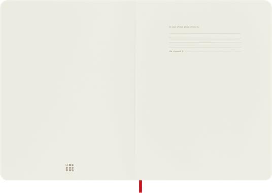 Taccuino Moleskine XL a pagine bianche copertina morbida rosso. Scarlet Red - 2