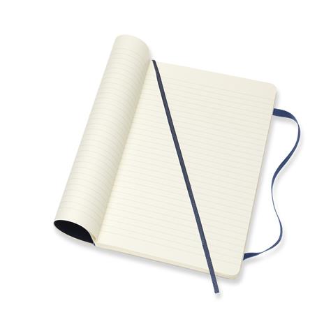 Taccuino Moleskine large a righe copertina morbida blu. Sapphire Blue - 4