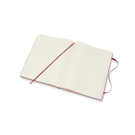 Taccuino Moleskine XL a righe copertina rigida rosso. Scarlet Red - 4