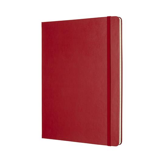 Taccuino Moleskine XL a righe copertina rigida rosso. Scarlet Red - 2