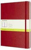 Taccuino Moleskine XL a pagine bianche copertina rigida rosso. Scarlet Red