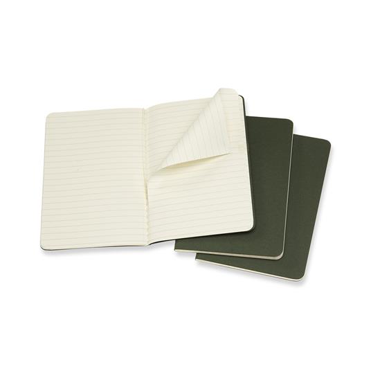 Quaderno Cahier Journal Moleskine pocket a righe verde. Myrtle Green. Set da 3 - 2