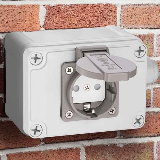 Avvolgicavo Elettrico BAKAJI Con Cavo 10 Mt - Presa Shucko, Fissaggio A Parete - Foto 7