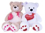 Pts: Xoxo Orso C/Cuore Peluche Seduto Occhi Glitter 130Cm...
