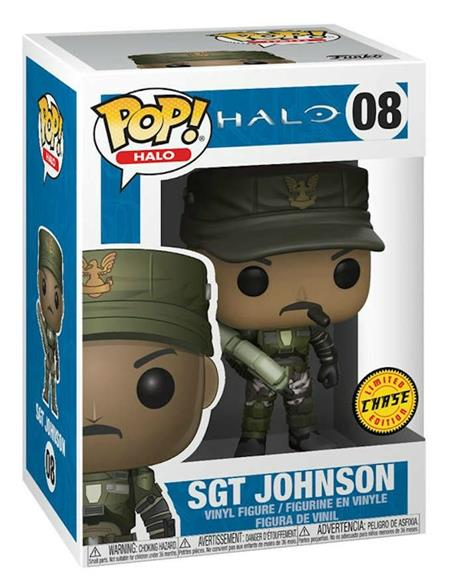Pop Games Halo Sgt Johnson Chase Ltd Vinyl Figure New! - 3