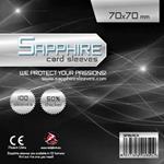 Sapphire Card Sleeves Black 70x70 mm. 100 pezzi