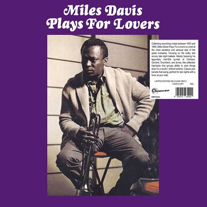 Plays For Lovers (Clear Vinyl) (Numbered Edition) - Vinile LP di Miles Davis