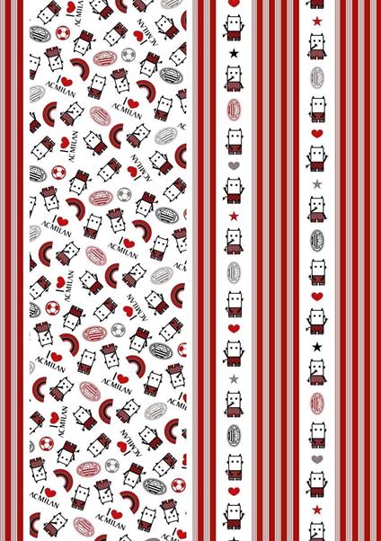 Inter Pattern I Love Inter Carta Da Parati 100X254