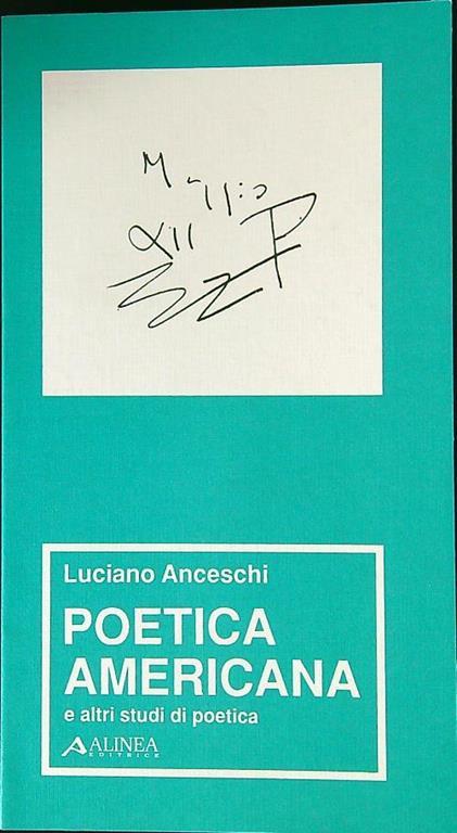 Poetica americana e altri studi di poetica - Luciano Anceschi - copertina
