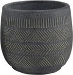 vaso in fibra sintetica di design moderno industrial cm 17,8 x 17,8 x 16 h