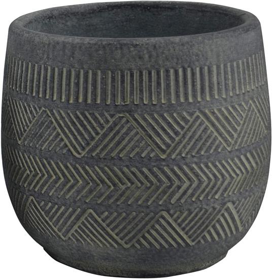 vaso in fibra sintetica di design moderno industrial cm 17,8 x 17,8 x 16 h - 2