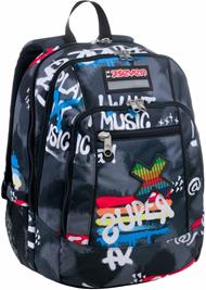 Zaino scuola Advanced Seven Rock On Boy, Jet Black - 31 x 43 x 24 cm