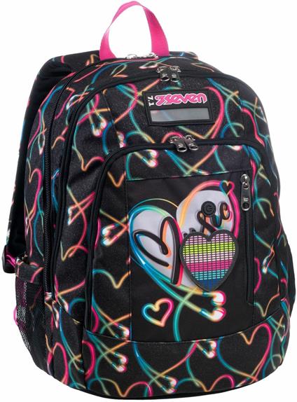 Zaino scuola Advanced Seven Yourself Girl, Jet Black - 31 x 43 x 24 cm