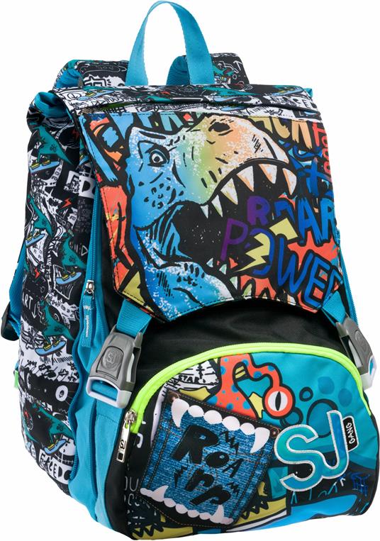 Zaino scuola Sdoppiabile Big Sj Gang Flip-3d Da Sj Boy, Jet Black - 27 x 41 x 16 cm - 3