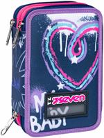 Astuccio 3 Zip Seven Rock On Girl, Twilight Blue - 12,5 x 20 x 7 cm