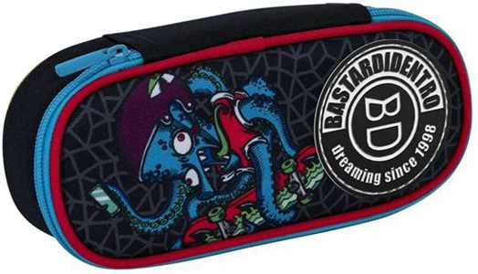 Cartoleria Bustina Astuccio Round Plus Bastardidentro, Jet Black - 23 x 10 x 5,5 cm Bastardidentro