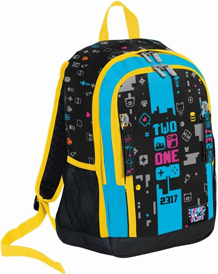 Zaino scuola Doppio Scomparto Two Players One Console Tpoc School