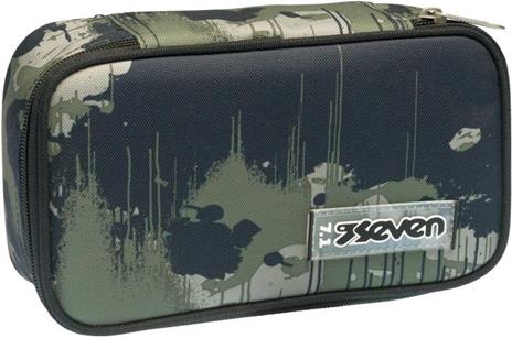 Astuccio Quick Case Seven Freethink Boy Verde e nero fantasia militare - 23,5 x 11 x 6 cm